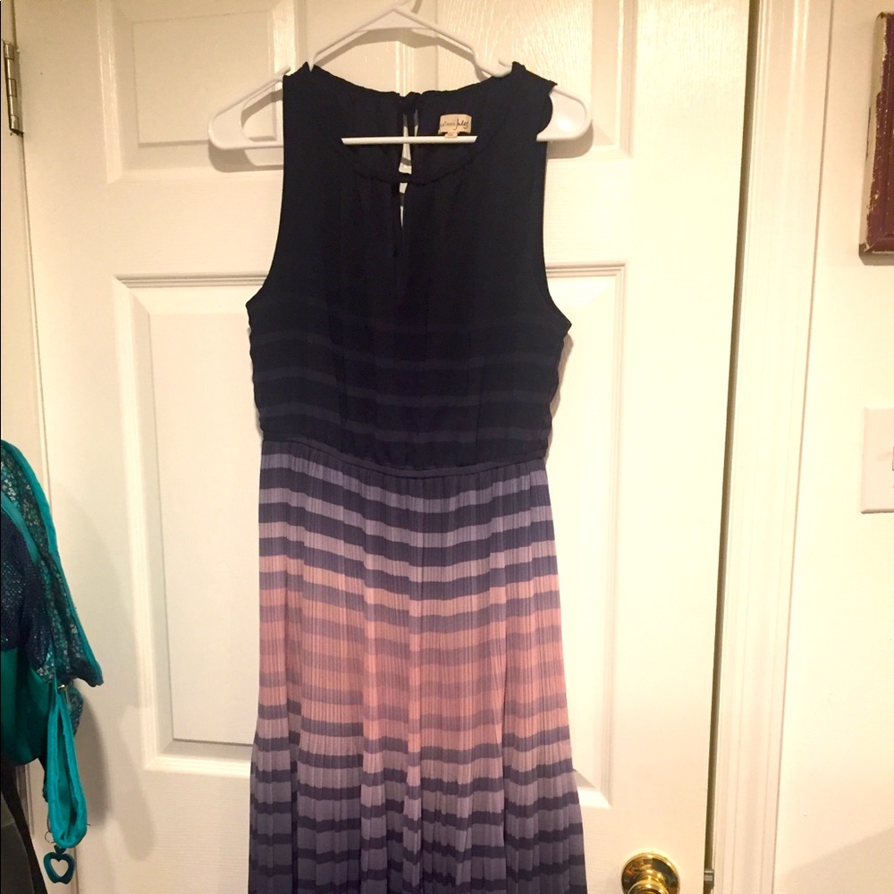 Maison Jules pleated ombre dress